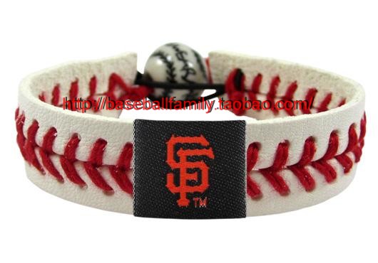 Faux Leather Leather Fans Vòng tay Vòng tay BASEBALL SEAM BRACELET Vớ trắng - Vòng đeo tay Cuff vòng tay nam