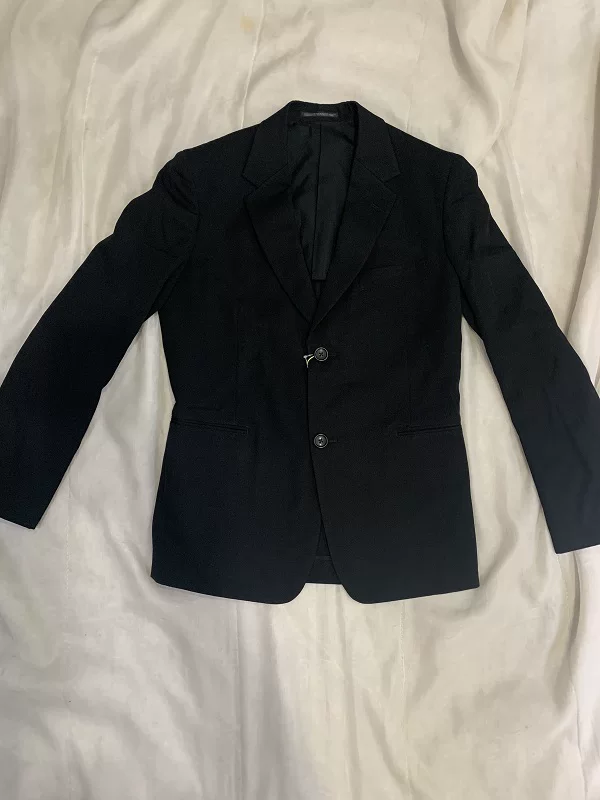 [Готовый к продаже жакет из шерсти Yohji Yamamoto с лацканами и casual стиль шерсть]