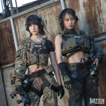 Black and gray industrial summer T-shirt patch gladiator half arm functional single-sided sleeve hanger