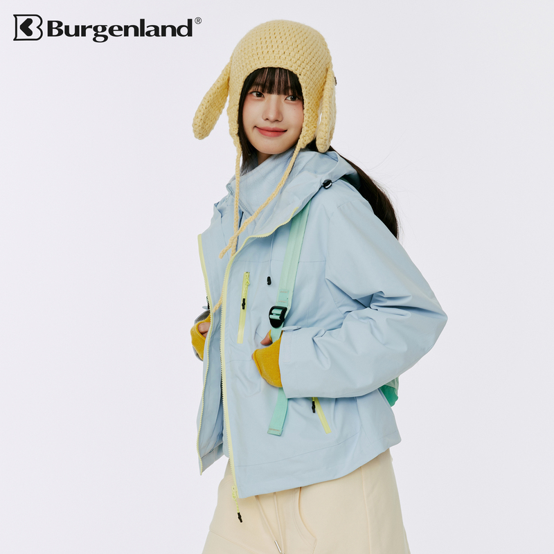 Burgenland Burgenland Short Three-In-One Jacket Spring and Autumn Outdoor Sports Thickened Jacket Trendy