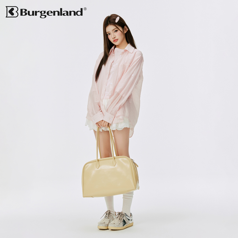Burgenland Burgenland Lyocell Cool Long-Sleeved Shirt Women's Summer Striped Design Shirt Jacket