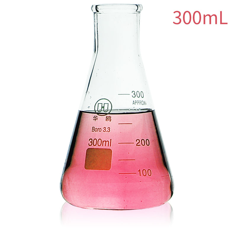 玻璃三角烧瓶/烧杯 300mL 华鸥玻璃锥形瓶 锥型烧杯 实验室用摇瓶