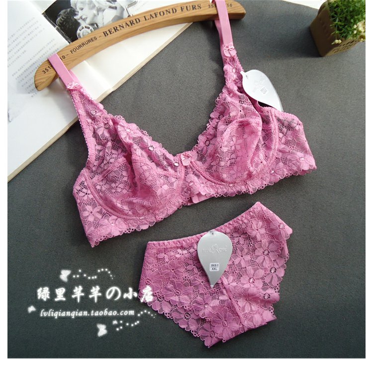 Châu Âu và Hoa Kỳ kích thước lớn chất béo MM siêu mỏng D cup trong suốt ren quyến rũ gợi cảm thu thập đồ lót nữ đặt áo ngực 200 kg đồ tắm biển
