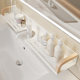 Washbasin Faucet Storage Rack Bathroom Mirror Wall-Mounted Shelf Bathroom Punch-Free Washbasin Storage Rack
