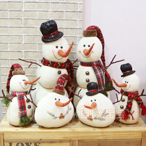 Christmas decorations Cotton linen art Snowman doll ornaments dolls Shopping mall hotel window decoration supplies props