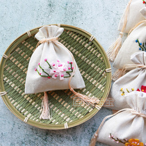 Dragon Boat Festival Korean embroidery Cotton and Hemp purse Lavender handmade sachet bag Wardrobe deodorant sachet Sachet Empty bag