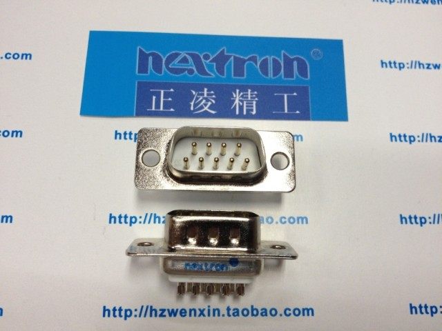 Connector plug Taiwan Zhengling Seiko DB9 Core needle type DB9 Core public head RS232 serial port head welding wire type