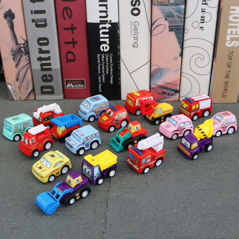 Engineering car inertial toy car suitcase car small boy bulldozer fire truck excavator children's back car class