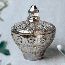 Cover glass storage tank sub-seeds candy food bottles dry seasoning household kitchen bottle decoration