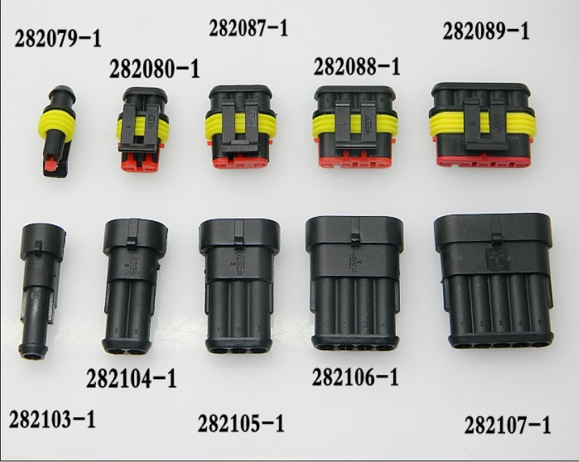 Car waterproof and anti-dust connector AMP plug socket male waterproof connector included terminal waterproof plug