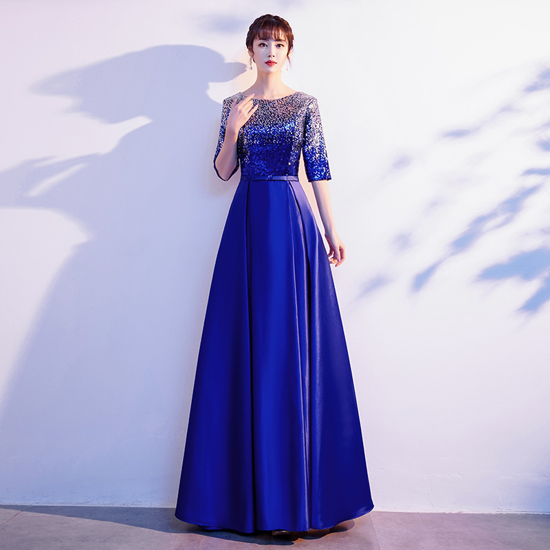 Chorus Performance Clothing for Female Host Conductor Stage Red Song Competition Performance Clothing 2026 New Long Evening Dress