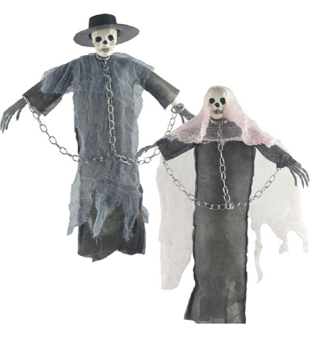 Halloween ma ám trang trí nhà cung cấp búp bê tinh nghịch đáng sợ đáng sợ mini treo ma kinh dị cặp vợ chồng treo mặt dây chuyền ma - Sản phẩm Đảng / Magic / Hiệu suất đồ hóa trang
