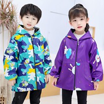 Baby eating bibs dirty waterproof autumn and winter long sleeves plus velvet painting apron for boys and girls down jacket