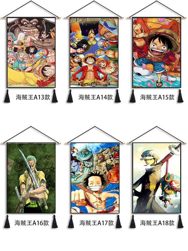 One Piece cảm xúc vải treo tranh in cotton lanh phòng ngủ cạnh giường phòng khách tường nền tấm thảm thảm treo tường cute