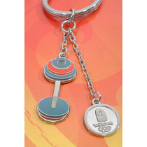 Weightlifting keychain Beijing 2008 Olympic Games sports equipment styling series new original Olympic collection