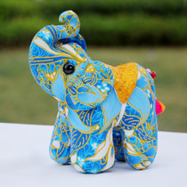 Baby elephant mascot Thai handmade fabric doll pink elephant doll gift cute cotton cloth