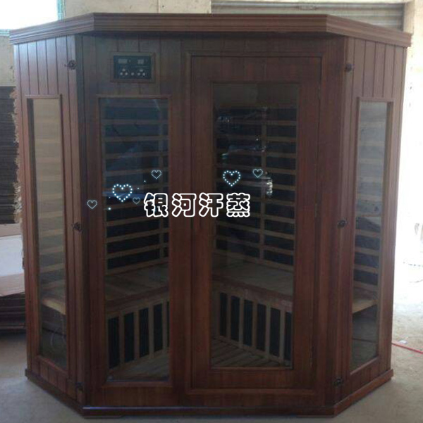 Phòng sóng ánh sáng Phòng xông hơi hồng ngoại xa Nhà nhiều năng lượng sợi carbon góc (loạt gỗ tuyết tùng đỏ) - Phòng tắm hơi / Foot Bath / Thể hình giường spa