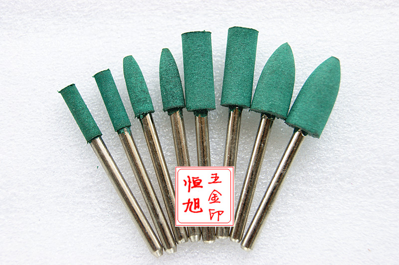 Cylindrical rubber grinding rubber grinding head elastic sponge grinding head Sesame grinding wheel head flat head tip