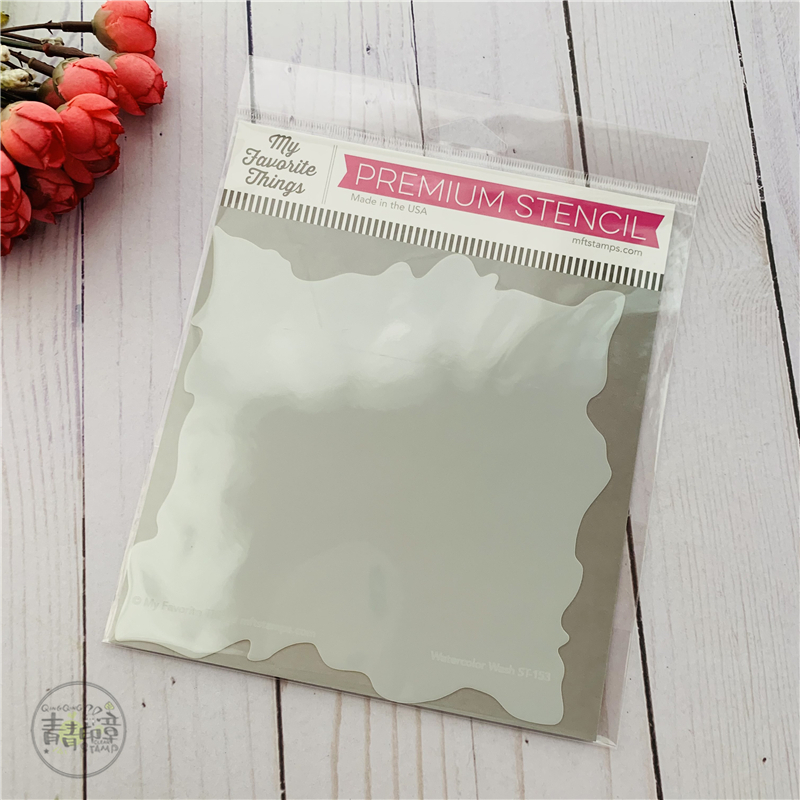 My favorite things Watercolor Wash Imported Masking Plate