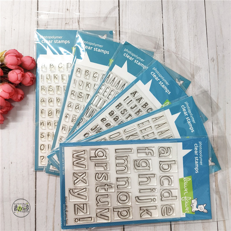 Lawn Fawn ABCs a variety of English letters imported transparent seals and cutting dies