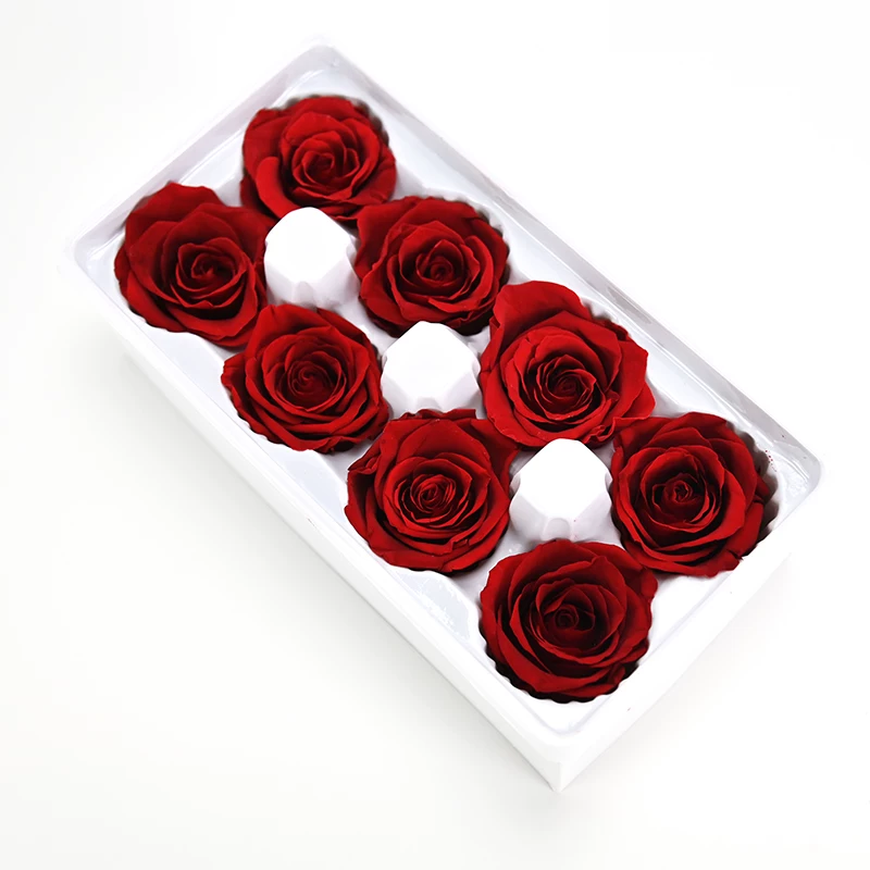 幻花永生花 A-grade 4-5 roses 8 pieces/box diy material high-end real flower hand-held dried flower flower material