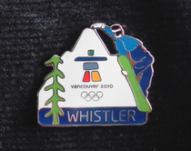 2010 Vancouver Winter Olympics Badges WHITLER Series Badges Snowboarding Badges