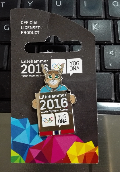 2016 Norway Lillehammer Winter Youth Olympics Badge Official Mascot Badge B