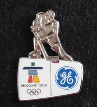 2010 Vancouver Winter Olympics Badge Sponsor GE Badge Ice Hockey Badge