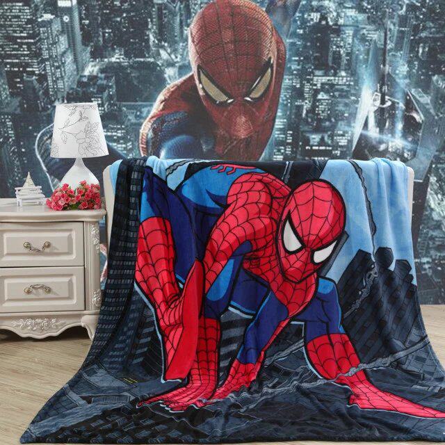 Printed Cartoon Student Coral Suede Flannel Blanket Blanket Blankets sheets Summer cool blanket Spider-Man Superman-Taobao
