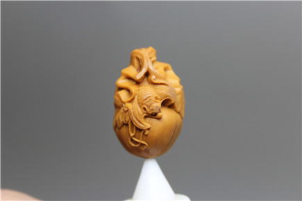 Olive core carved bat gourd text play handmade nuclear carved single pendant Fluuna Fu Bodhi accessory