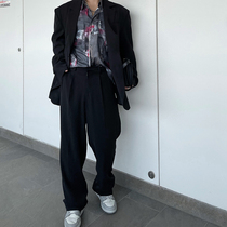 GAHKSTUDIO summer thin versatile temperament trousers men and women high quality self-retention