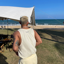 GAHKSTUDIO LA Spice Girl Tide Men Spring and Summer Premium High Street 3m Vest 3 Colors