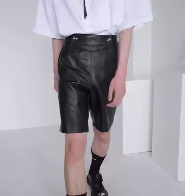GAHKSTUDIO 2020ss Korean designer private clothes show structural leather shorts