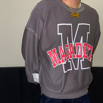 GAHKSTUDIO X MAGADETH cooperation spring and summer American retro reverse wear design sense sweater 2 color