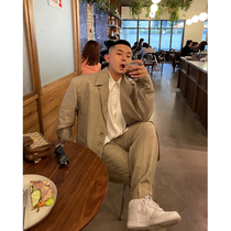 GAHKSTUDIO Korean designer haute couture fabric color big name design sense suit pants short