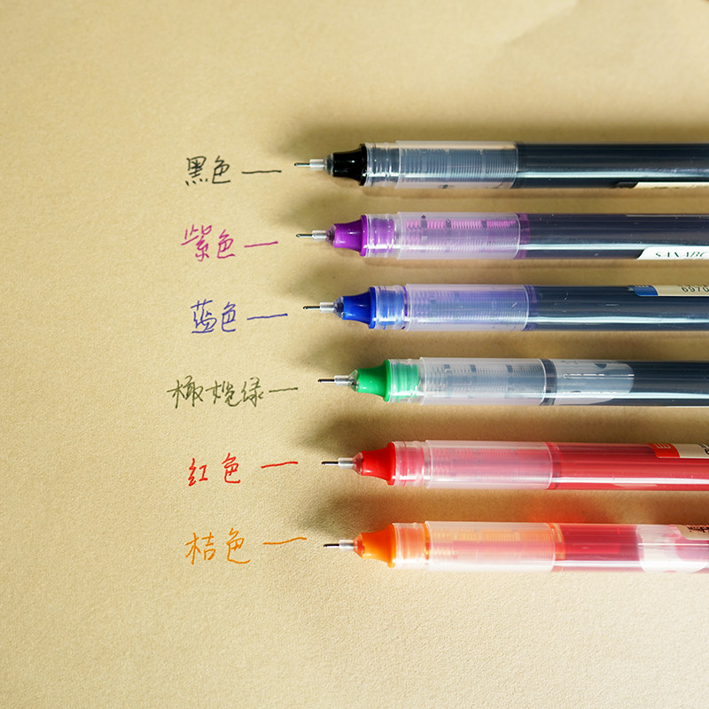 0 5mm 5mm large-capacity straight-liquid-type medium pen signature pen to ink quickly and dry well
