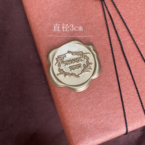 Fire paint Stamp Sticker packaging gift decoration Thankyou sticker sealing sticker diameter 3cmDIY envelope sticker