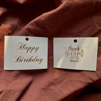 Happy Birthday Happy Birthday tag Thank you small card gift tag 8X6cm