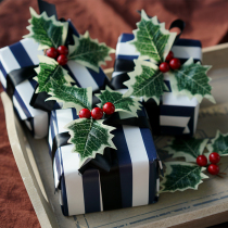 Powder if original stripes gift wrapping paper with accessories original book oversize