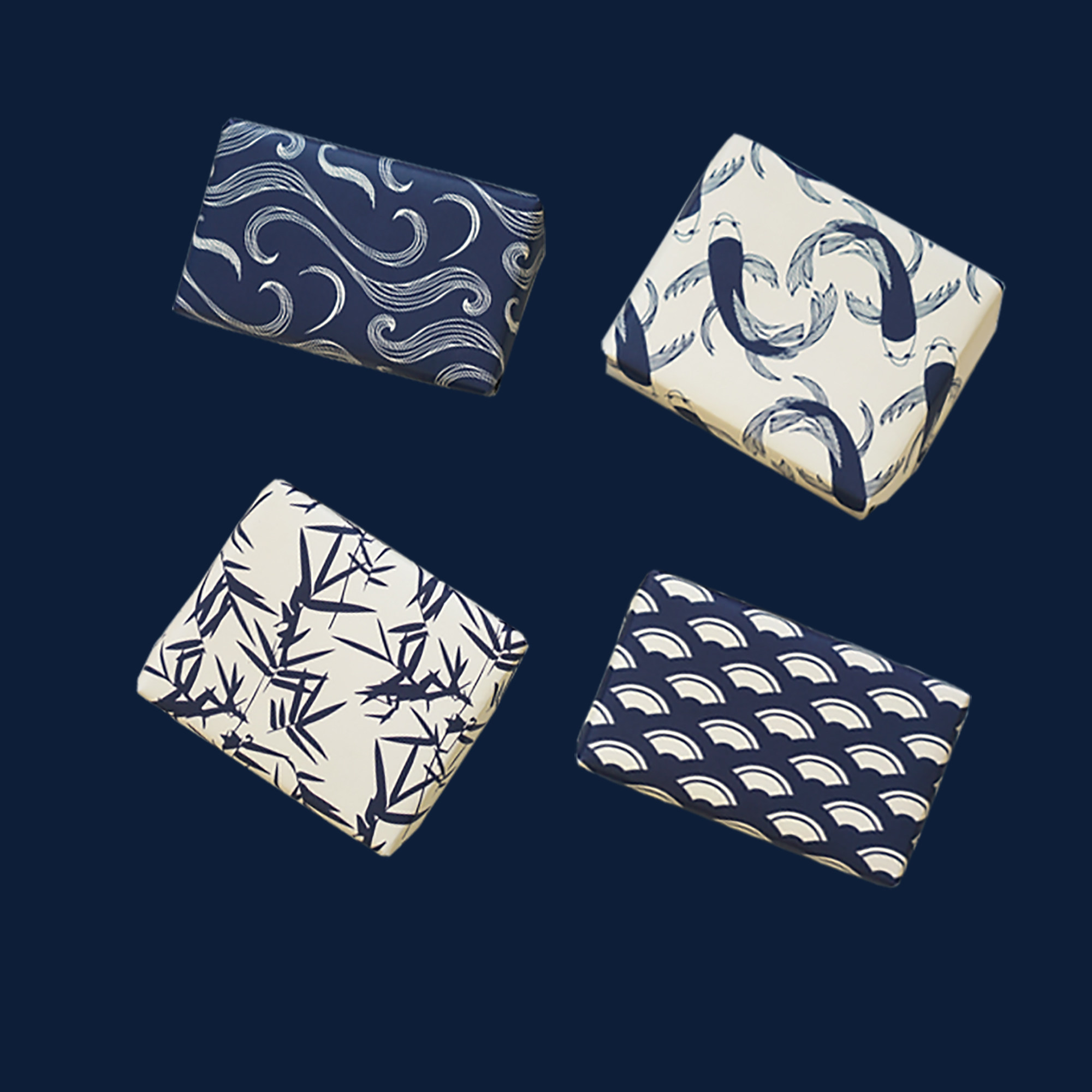 Chinese style transporter Koi gift gift wrapping paper original auspicious Ruyi cloud Junzi bamboo good meaning