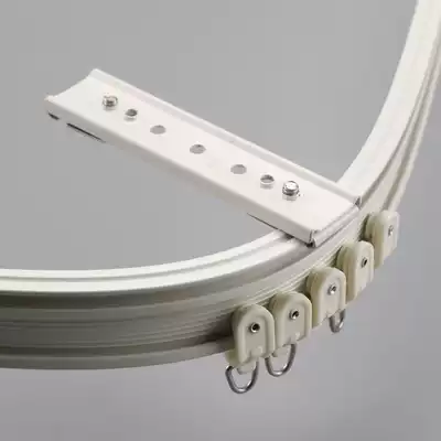 Floating window aluminum alloy track U-type L-type silent pulley curved rail top mounting flexible corner arc-shaped soft slide