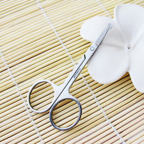 w Maduo Sidai round head safety scissors stainless steel shaving nose trimmer nose hair scissors special scissors for fiber lines