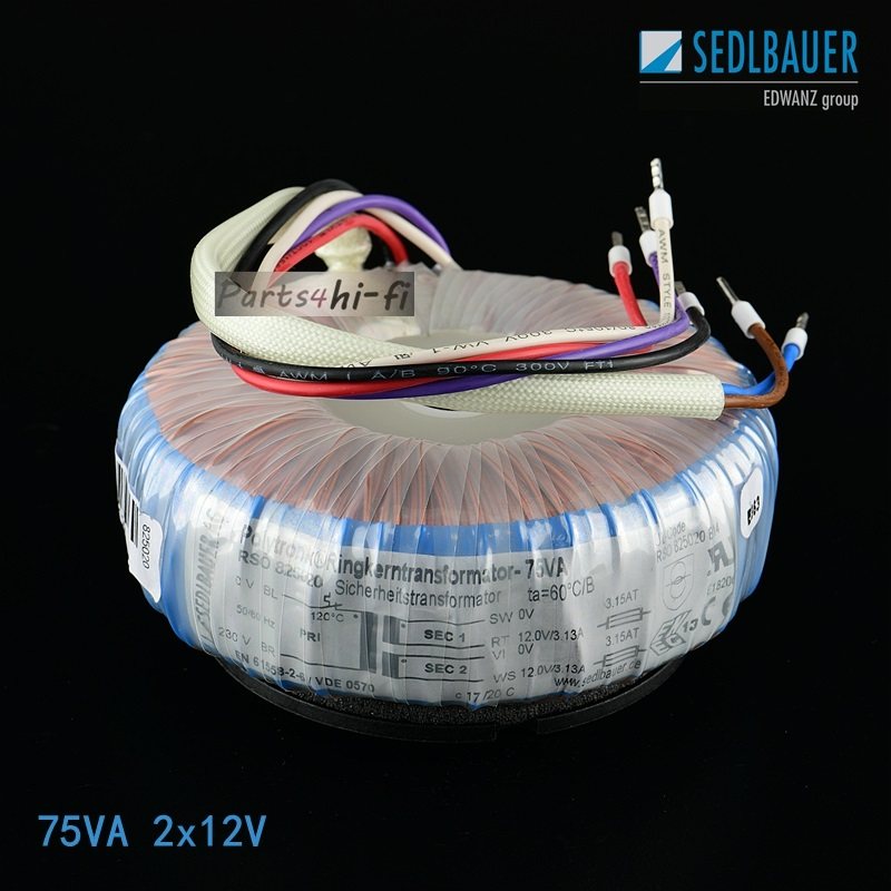 75VA Double 12V German imports Sedlbauer Seideburg Premium High-end Version Ring Transformers-Taobao