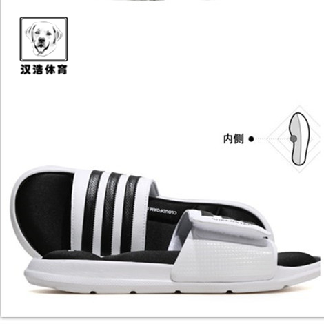 Adidas siêu sao 5G thể thao dép màu đen và trắng bộ nhớ bông Velcro AC8702 mlb dép