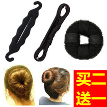 Buy 2 get 1 Korean buckled ball head curler flower hair artifact doughnut tie hair ornament headgear