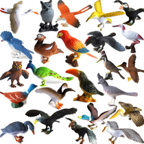 Solid soft glue simulation animal model bird bird fake bird goose big Peacock parrot owl childrens toy