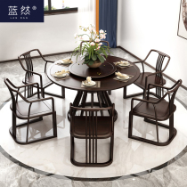 Lan Ran new Chinese style modern Chinese style simple solid wood dining table and chair combination Home Hotel clubhouse model house home