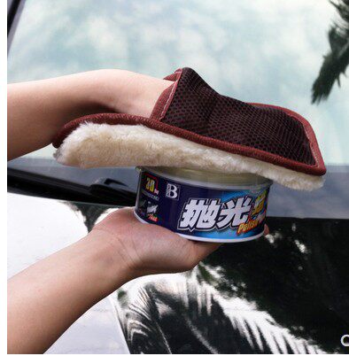 Car Supplies Car Wash Wool Gloves Imitation Goat Plush Graver Gloves Bear Palm Thickened Waxed Cleaning Tool