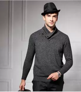 Counter quần áo mùa đông chính hãng sản phẩm mới cá tính tinh khiết cashmere nam phong cách áo len len thời trang Anh - Áo len Cashmere