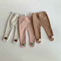 INS Korean version Baby Spring and Autumn Pants Socks for men and women Baby cute balls Big PP hit bottom with underpants Sox 100 hitch